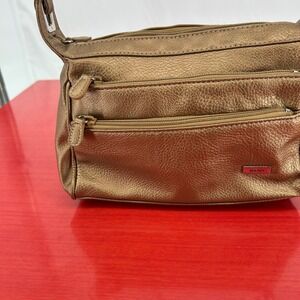 Koltov Crossbody Purse Organizer M Gold Shoulder Handbag Maximalist